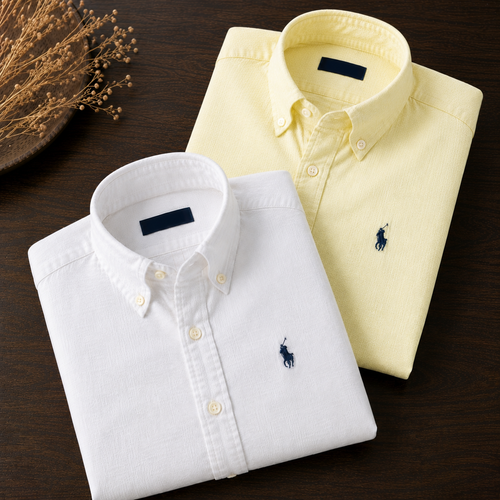 Men RL Polo Linen Cotton Shirts