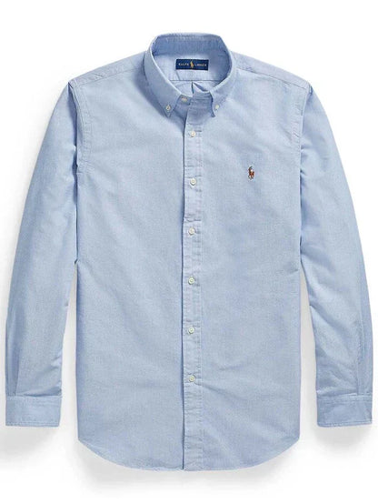 Ralph Lauren Classic Cotton Sky Blue Button-Up Shirt